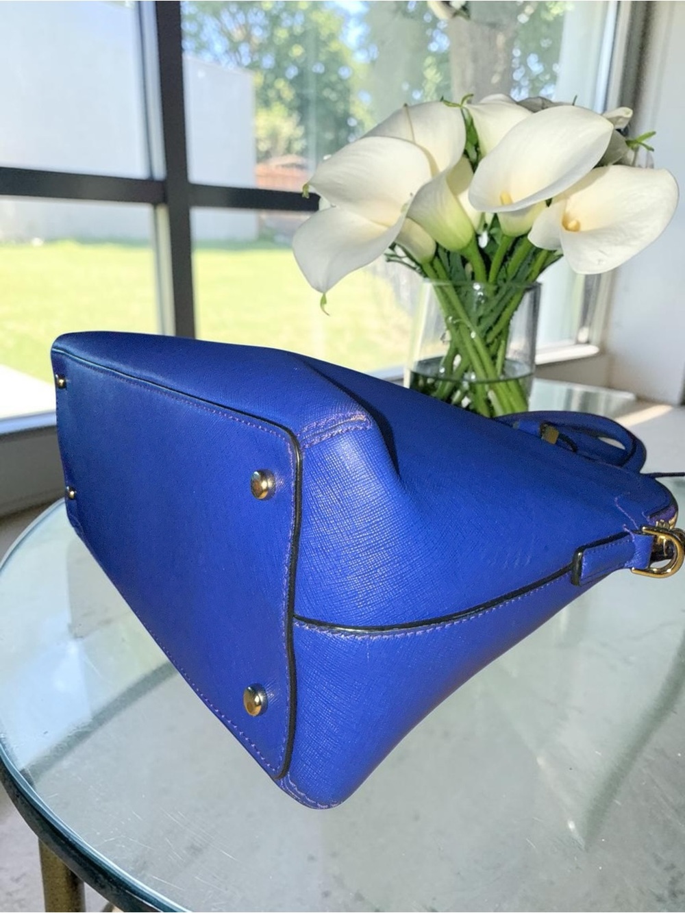Kate Spade Cameron Street Margot Satchel in "Nightlife Blue" w Bagcharm EUC - Picture 9 of 14